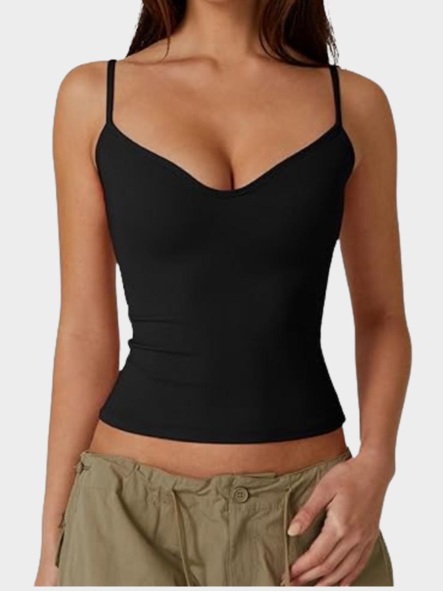 Spaghetti Strap V Neck Sleeveless Camisole