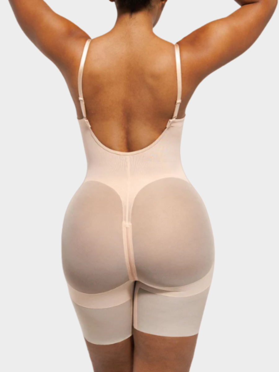 Deep Plunge Mesh Shaping Bodysuit