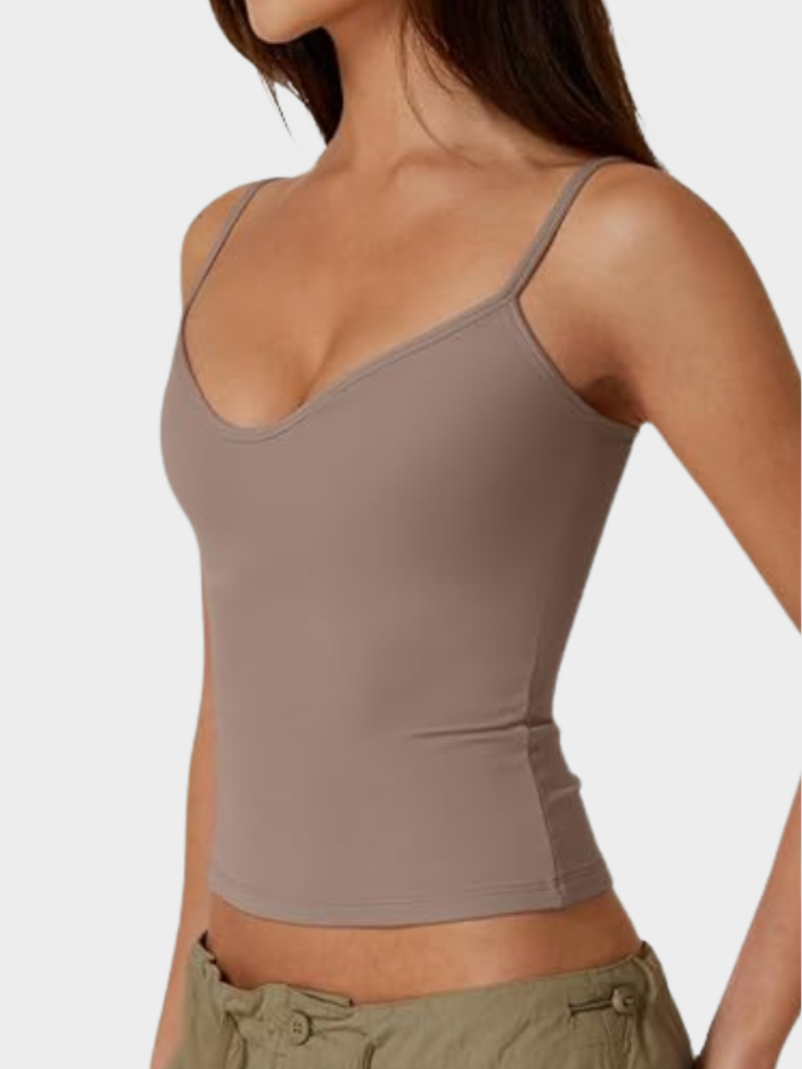 Spaghetti Strap V Neck Sleeveless Camisole