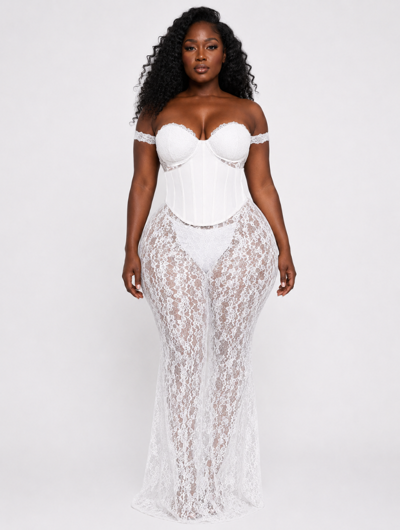 Sheer Lace Corset Maxi (Pre-Order)