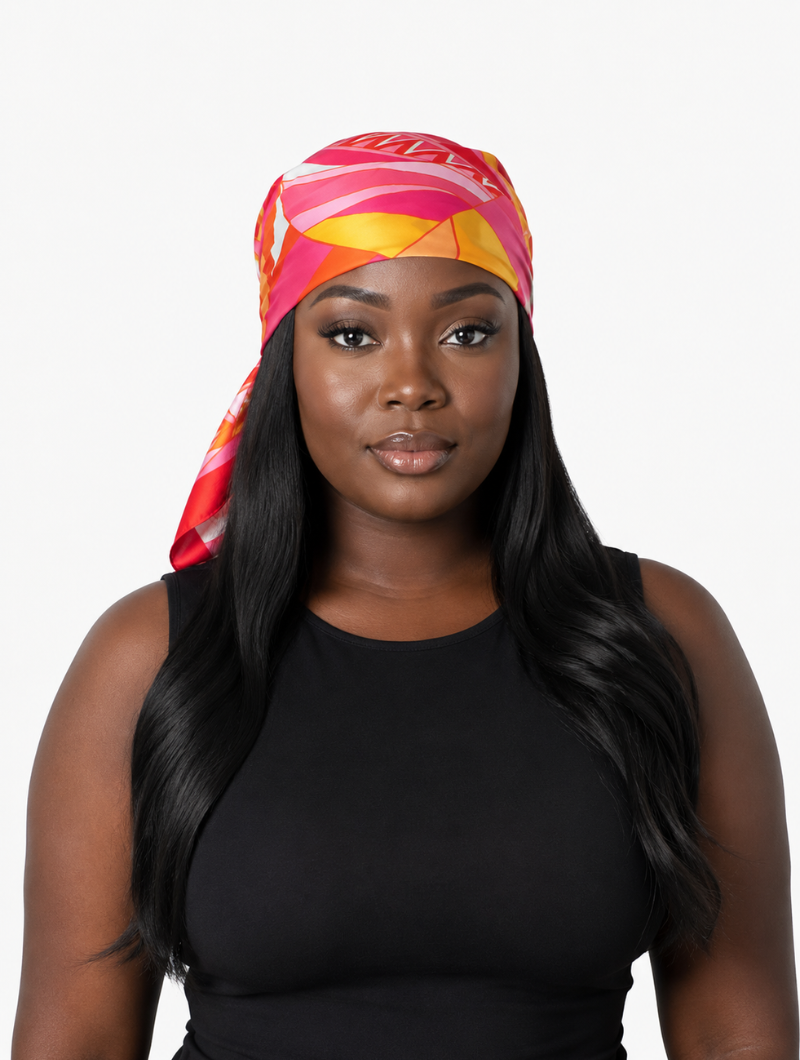 Sunset Glow Satin Scarf