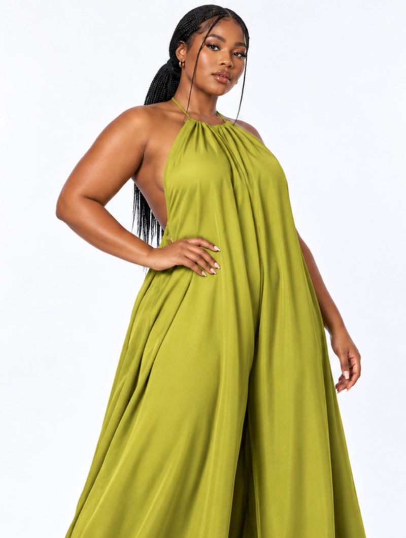 Nursing Backless Palazzo Jumpsuit