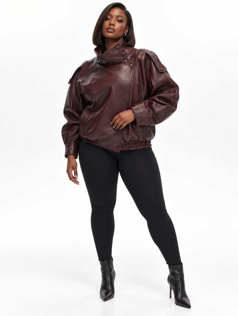 Vintage Wrap Leather Jacket