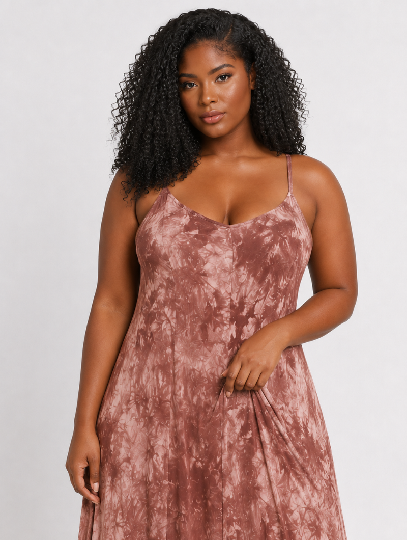 Mocha Tie Dye Maxi