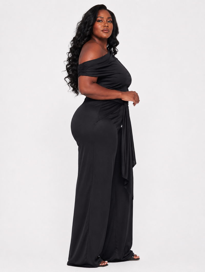 One Shoulder Noir Set