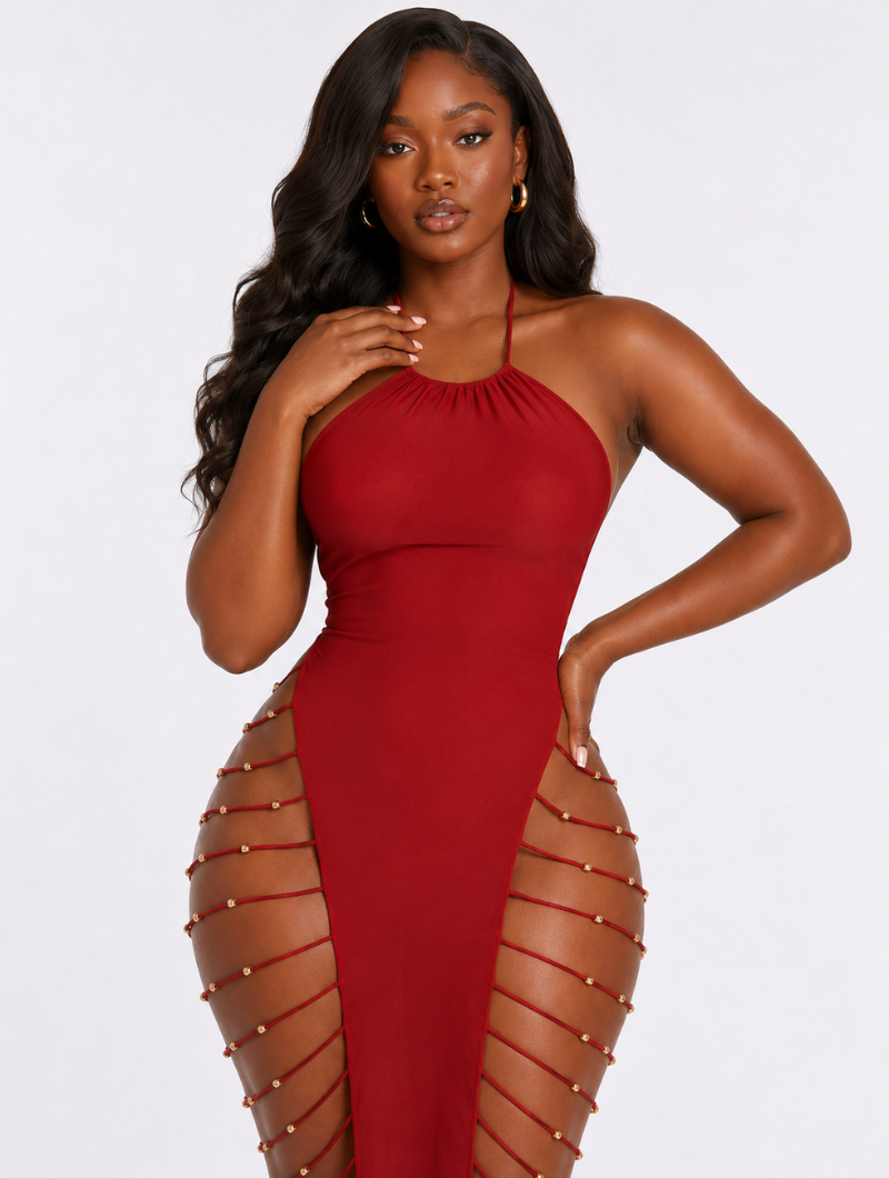 Gilded Ruby Siren Maxi