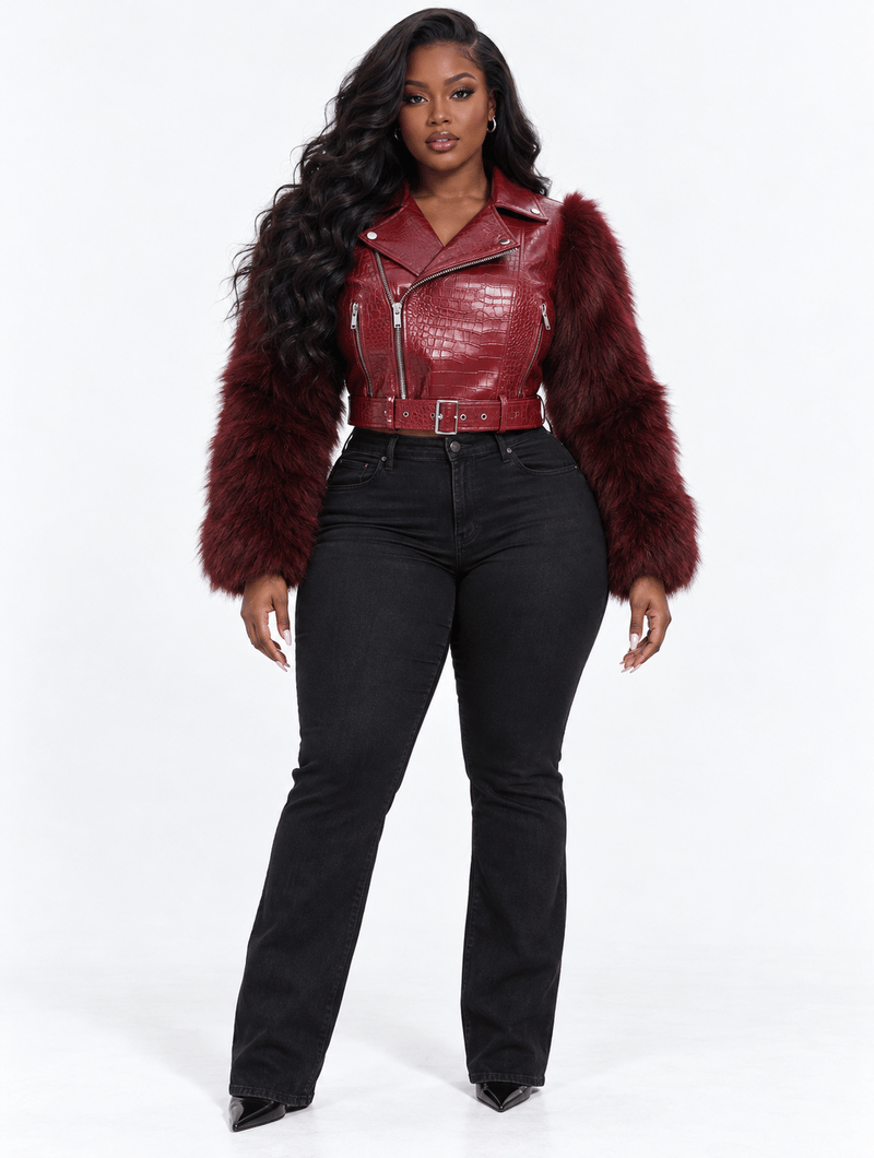 Croc Fur Moto Jacket