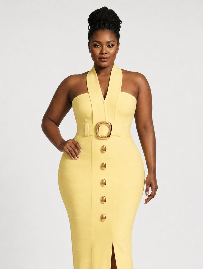 Golden Buckle Bandage Maxi