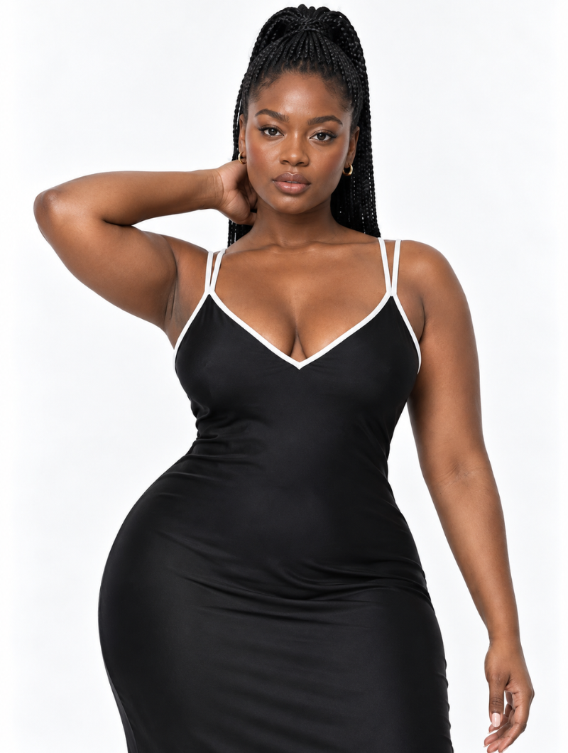 Dual Strap Slip Dress