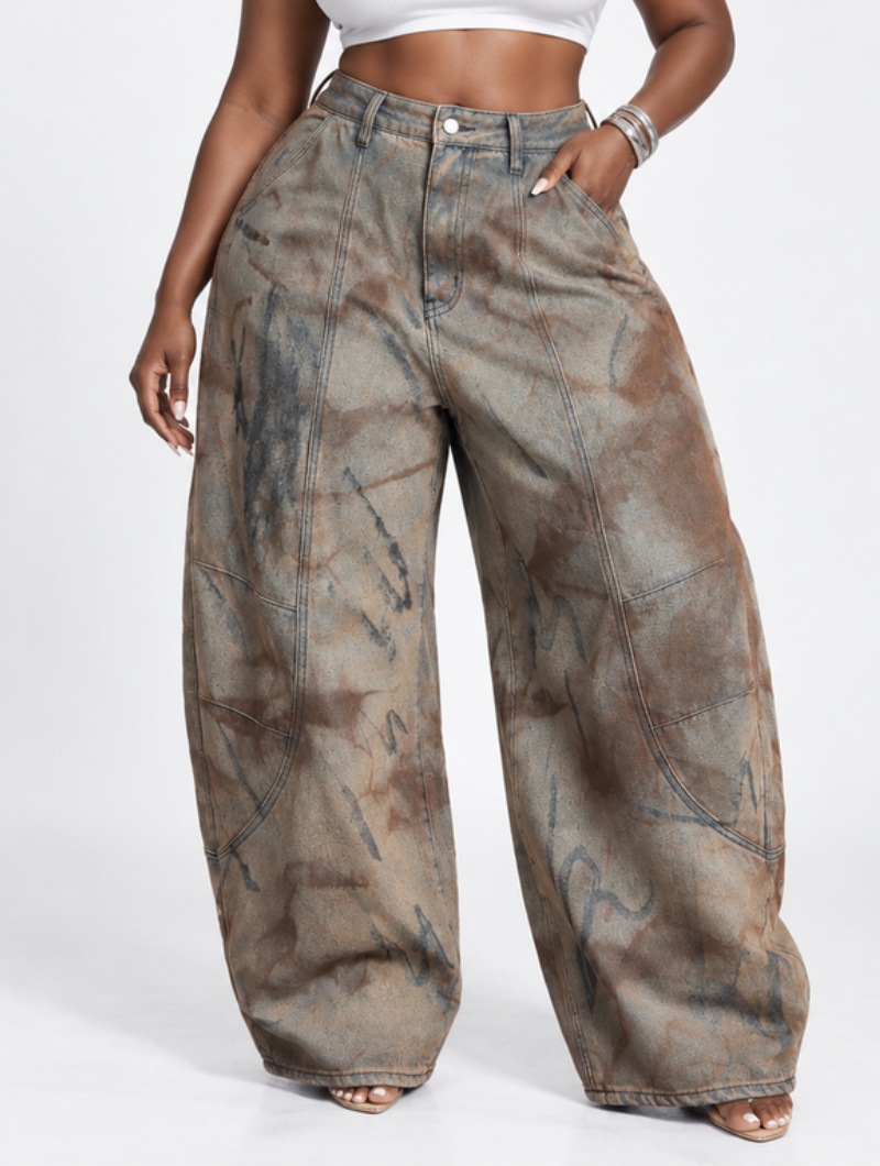 Vintage Rust Barrel Jeans