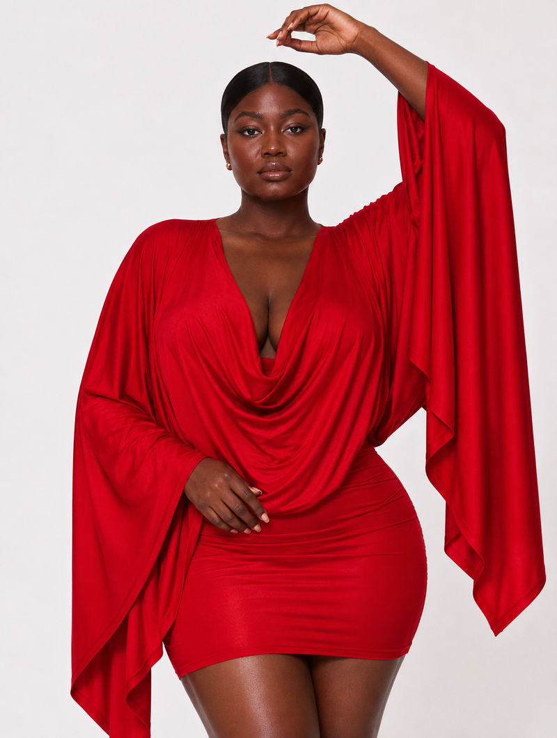 Crimson Goddess Mini Dress