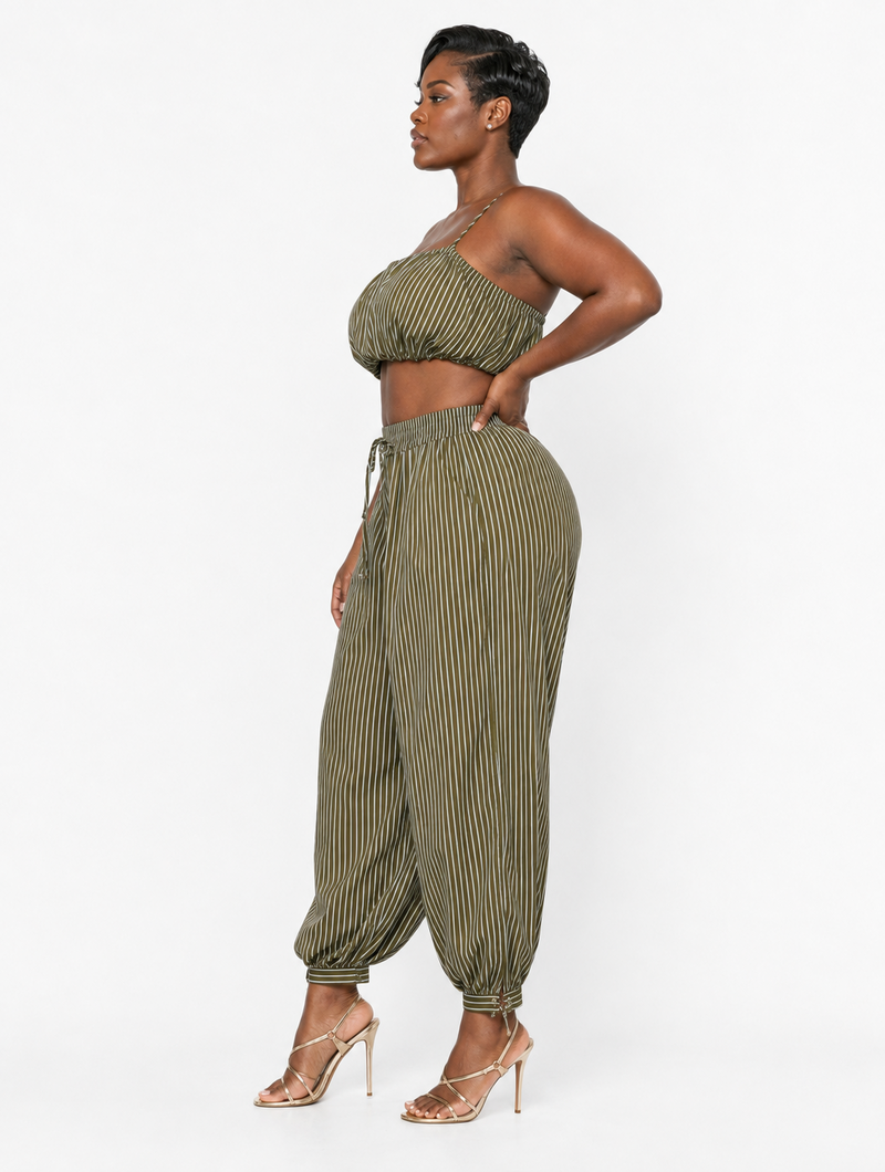 Striped Bubble Pant Set