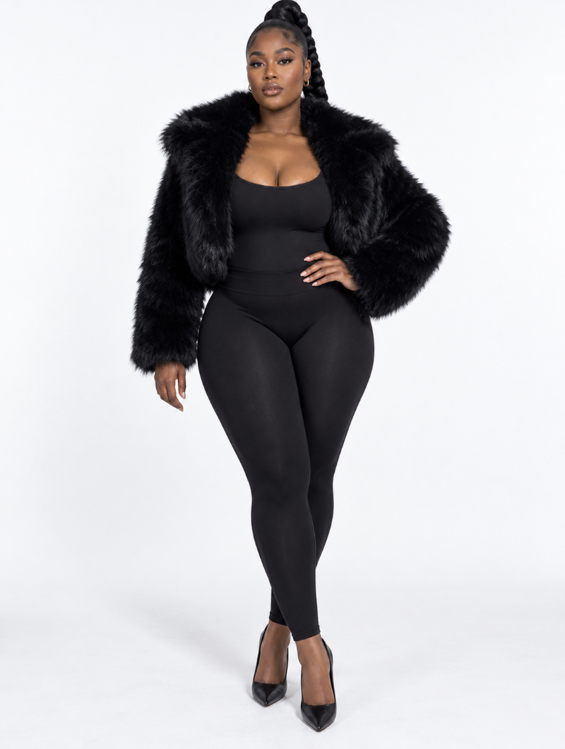 Luxe Cropped Fur Jacket