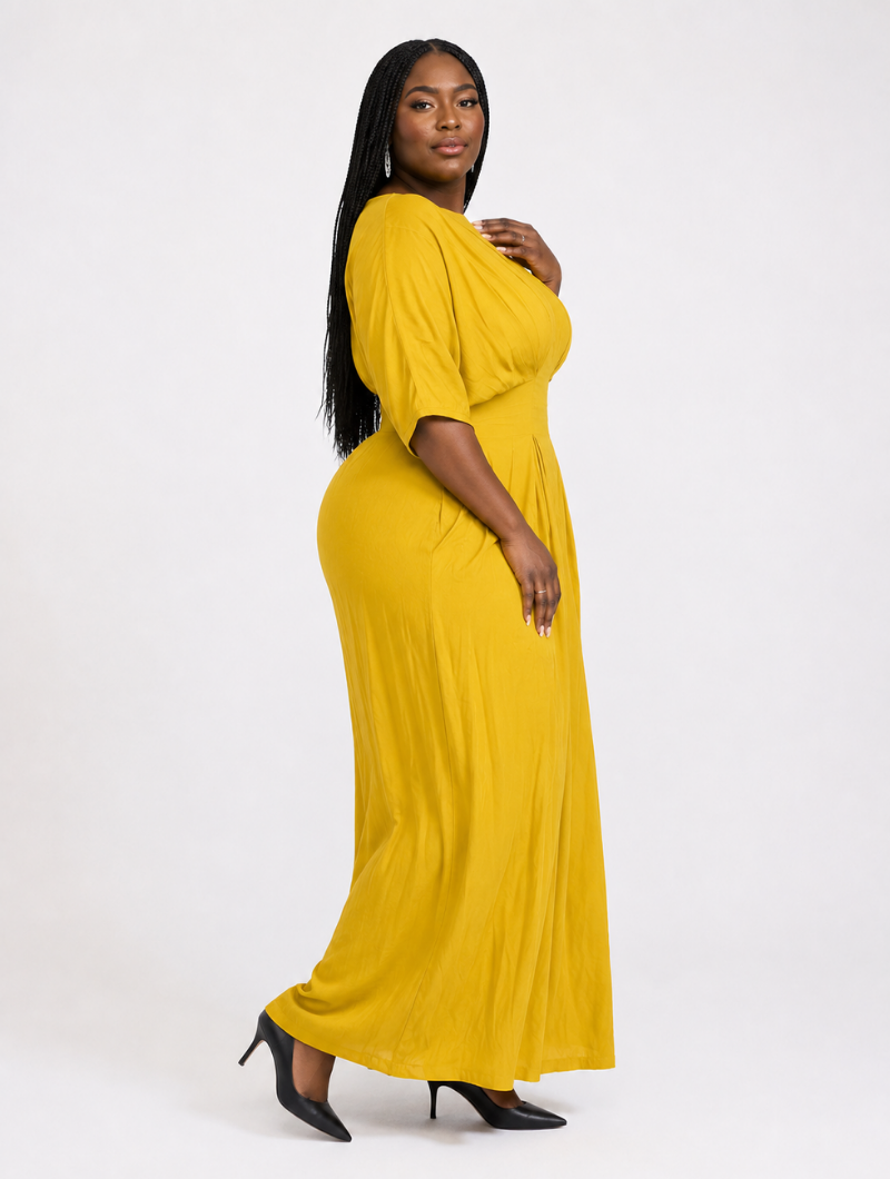 Aura Draped Waist Maxi