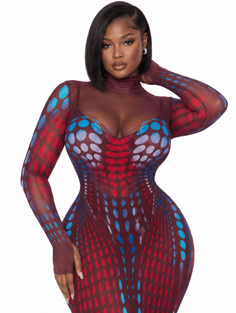 Thermal Dot Midi Dress