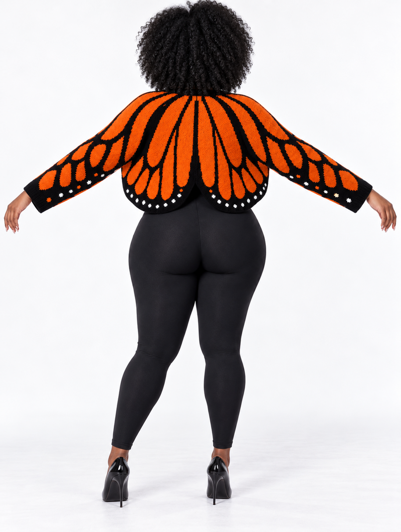 Butterfly Wing Cropped Cardigan