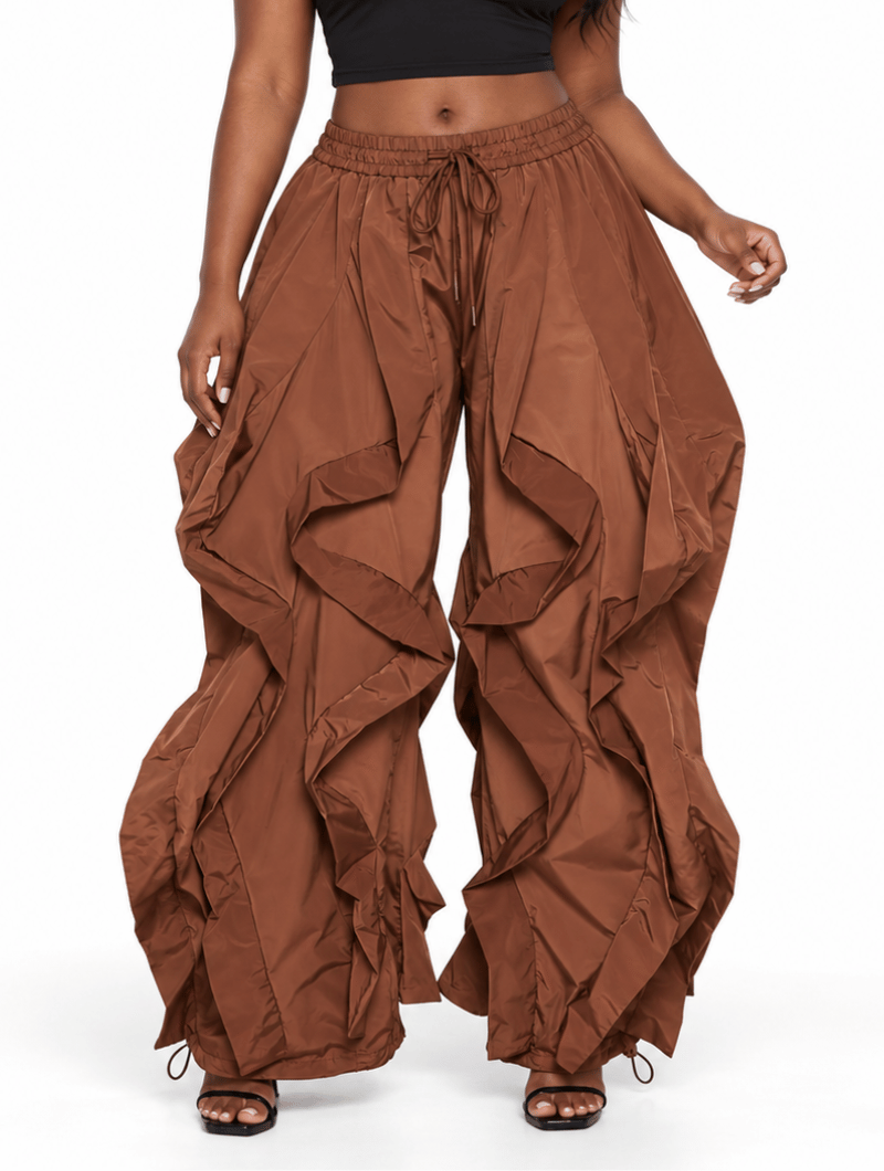Tiered Wave Wide Pants