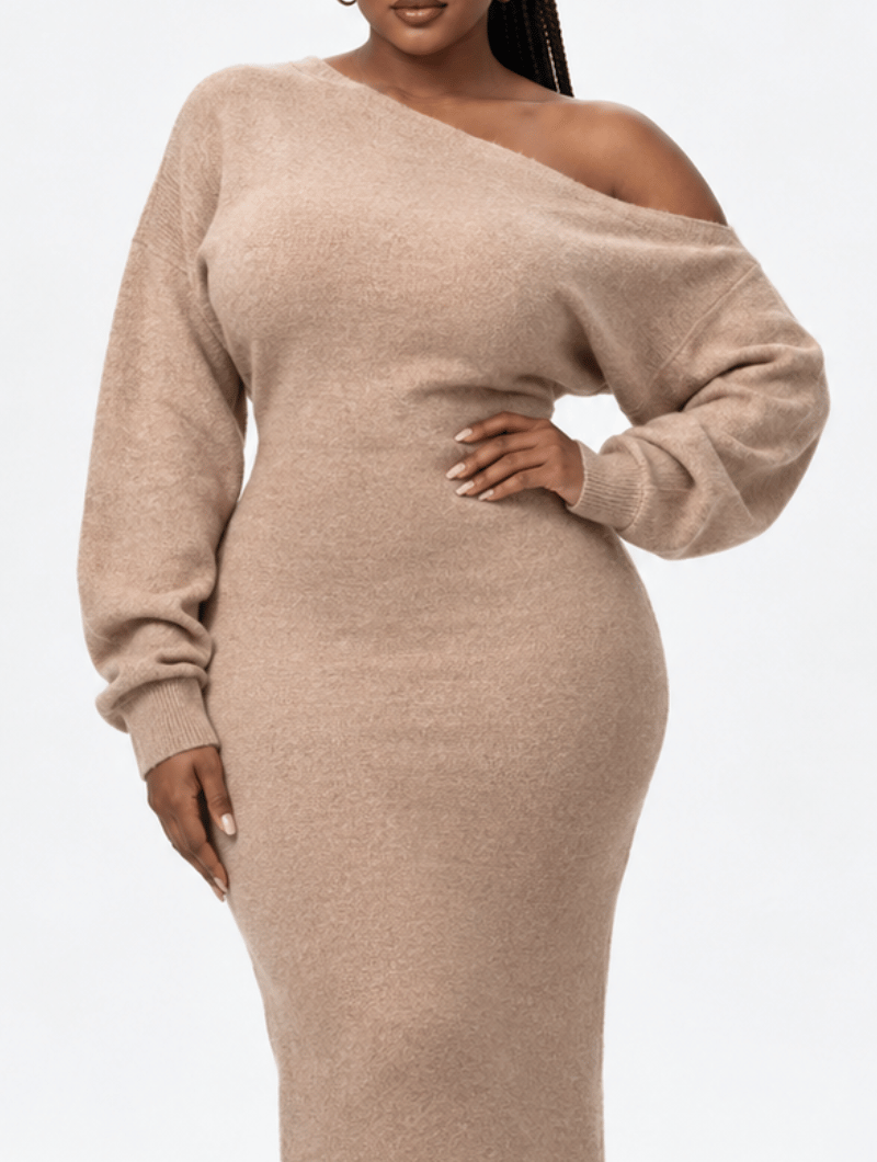 Off-Shoulder Cozy Maxi