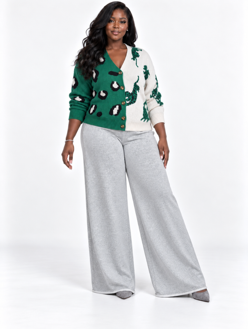 Split Wild Knit Cardigan