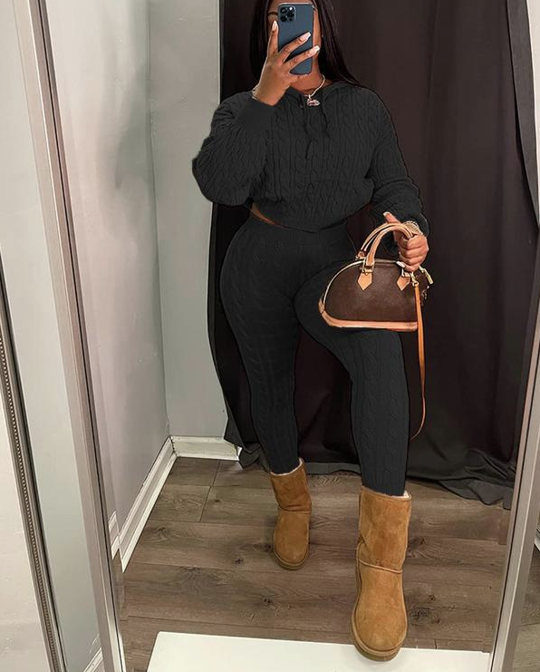 Minimalist Cozy Knit Lounge Set