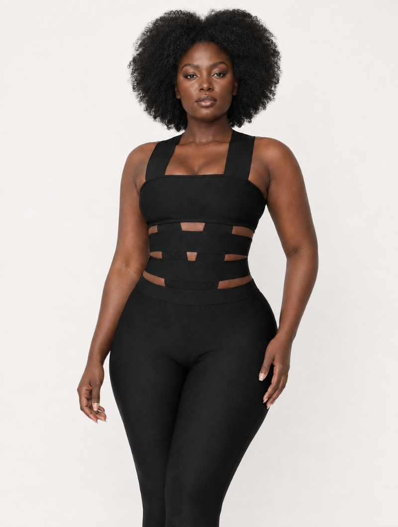 Cutout Bandage Bodycon Jumpsuit