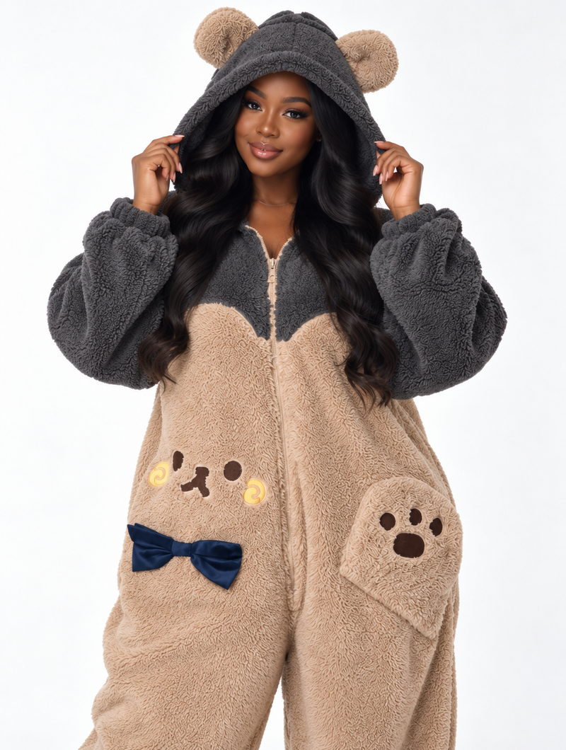 Sleepy Bear Zip Suit