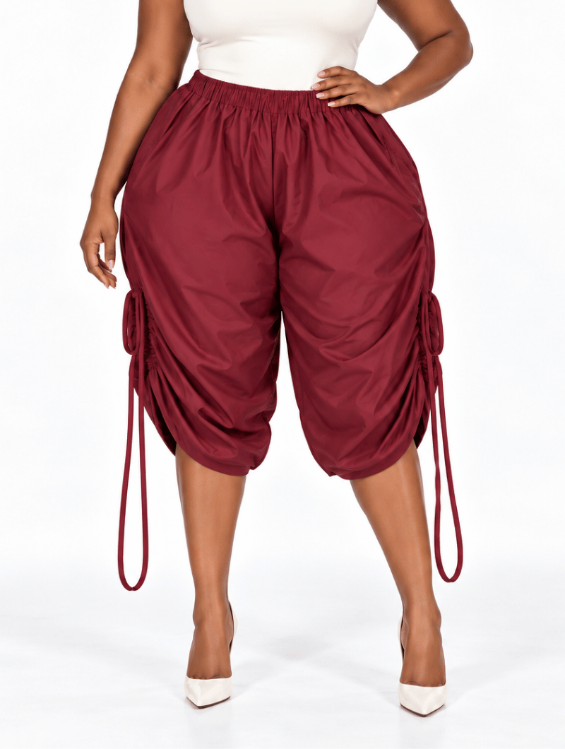 Cinch Bubble Cropped Pants