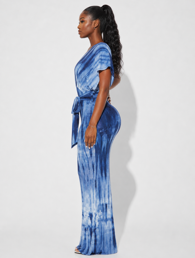 Ocean Wave Maxi Dress