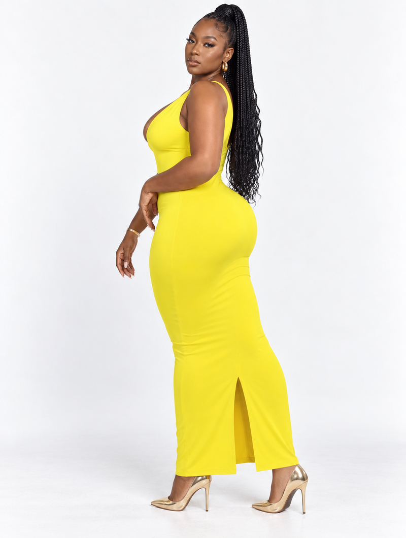 Hourglass Plunge Maxi Dress