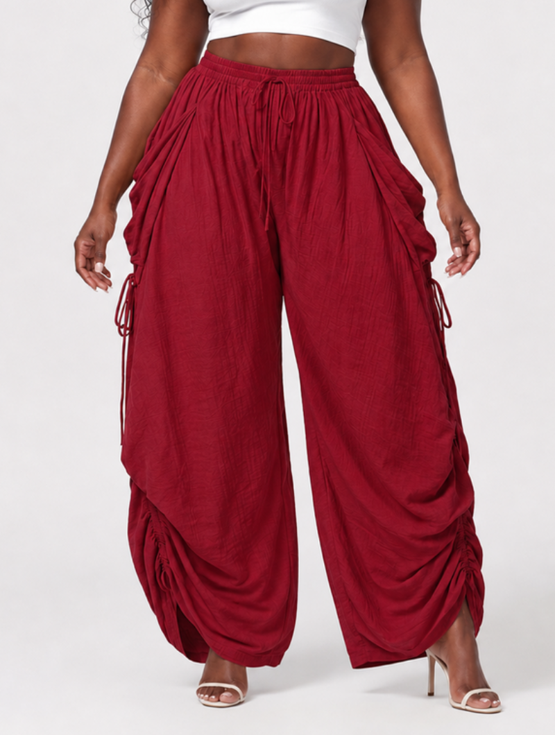 Ruched Pocket Balloon Pants