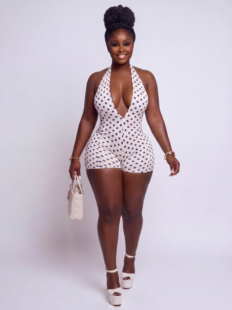 Dot Halter Romper