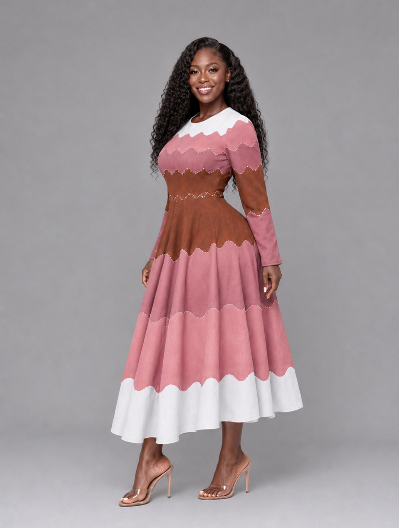 Ripple Bounce Pleated Dress