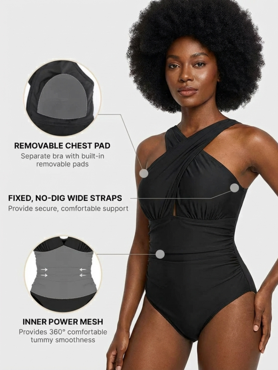 Smart Sculpt Plunge Cutout Swimsuit