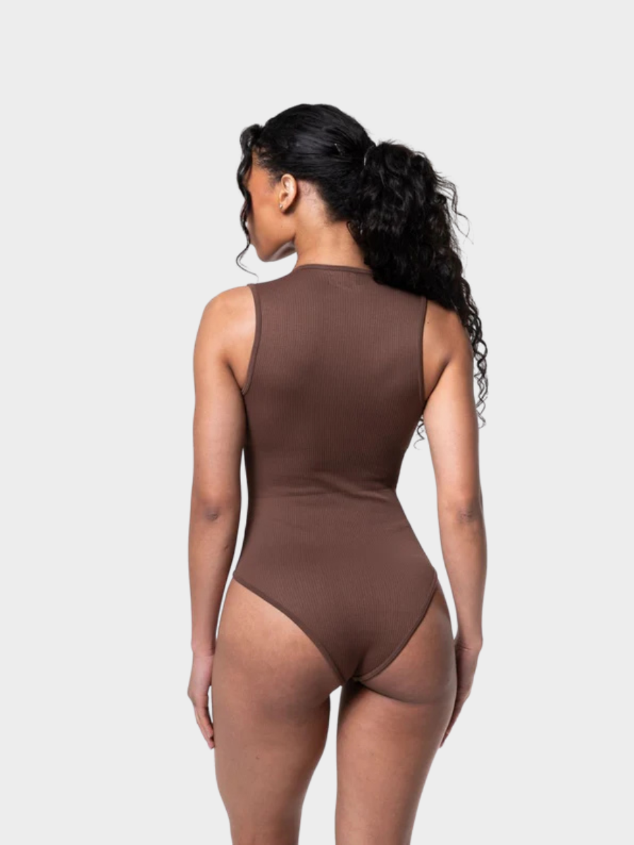 Hourglass Shape Ribbed Bodysuit