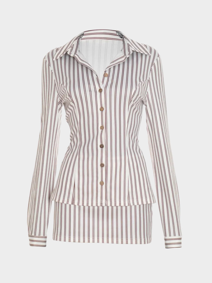 Striped Buttoned Set