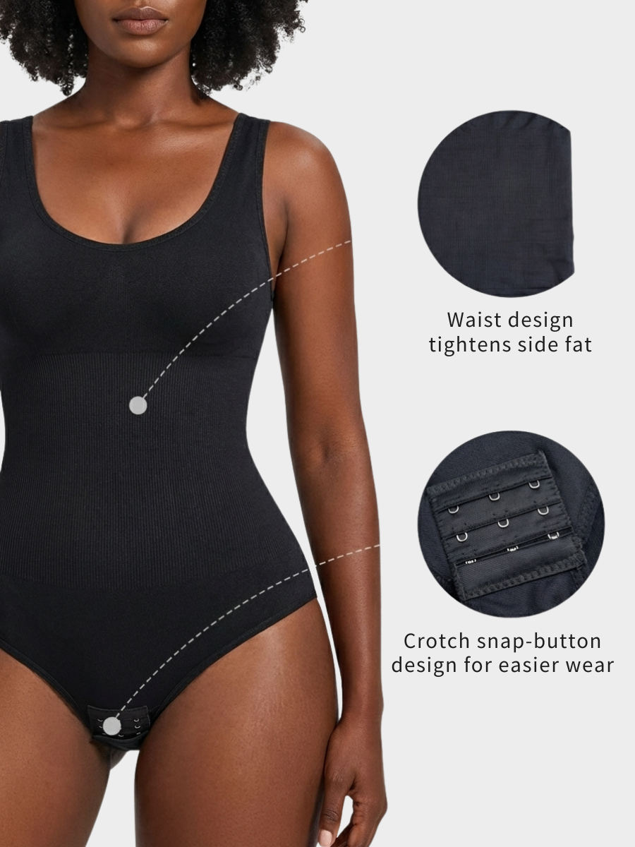 Women Seamless Round Neck Tummy Control Bodysuit