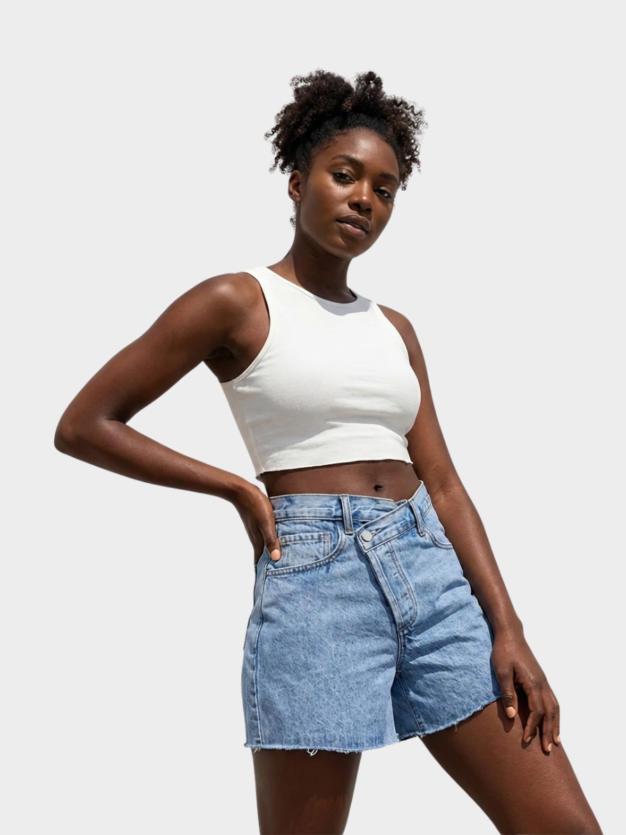 Crossover Ripped Shorts