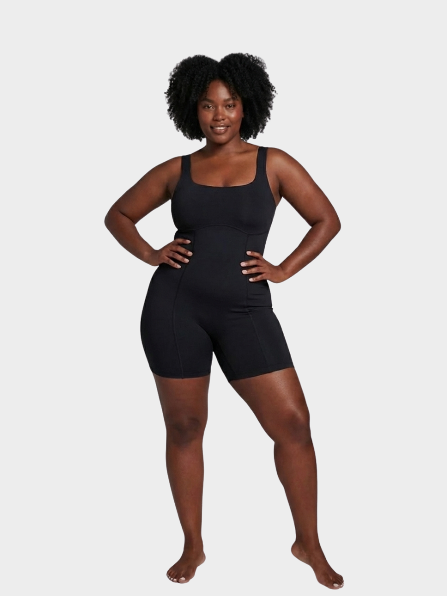 Body-Hugging Square Romper