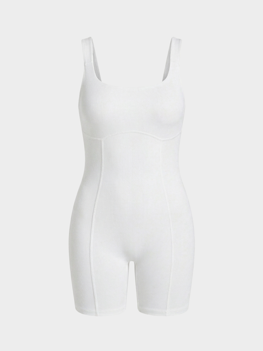 Body-Hugging Square Romper