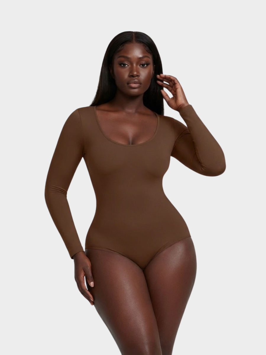 Seamless Long-Sleeve Shaping Bodysuit