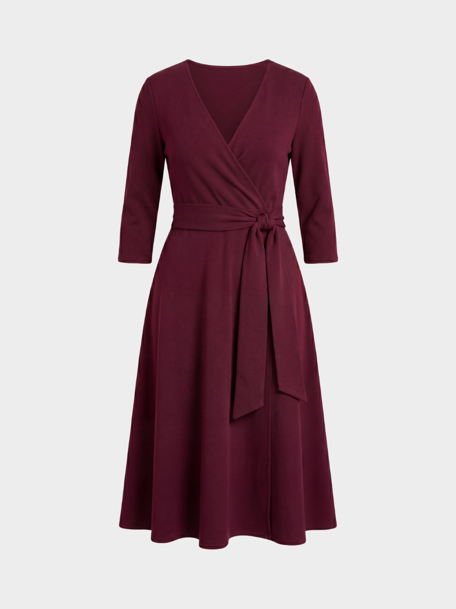 Wine Wrap Dress