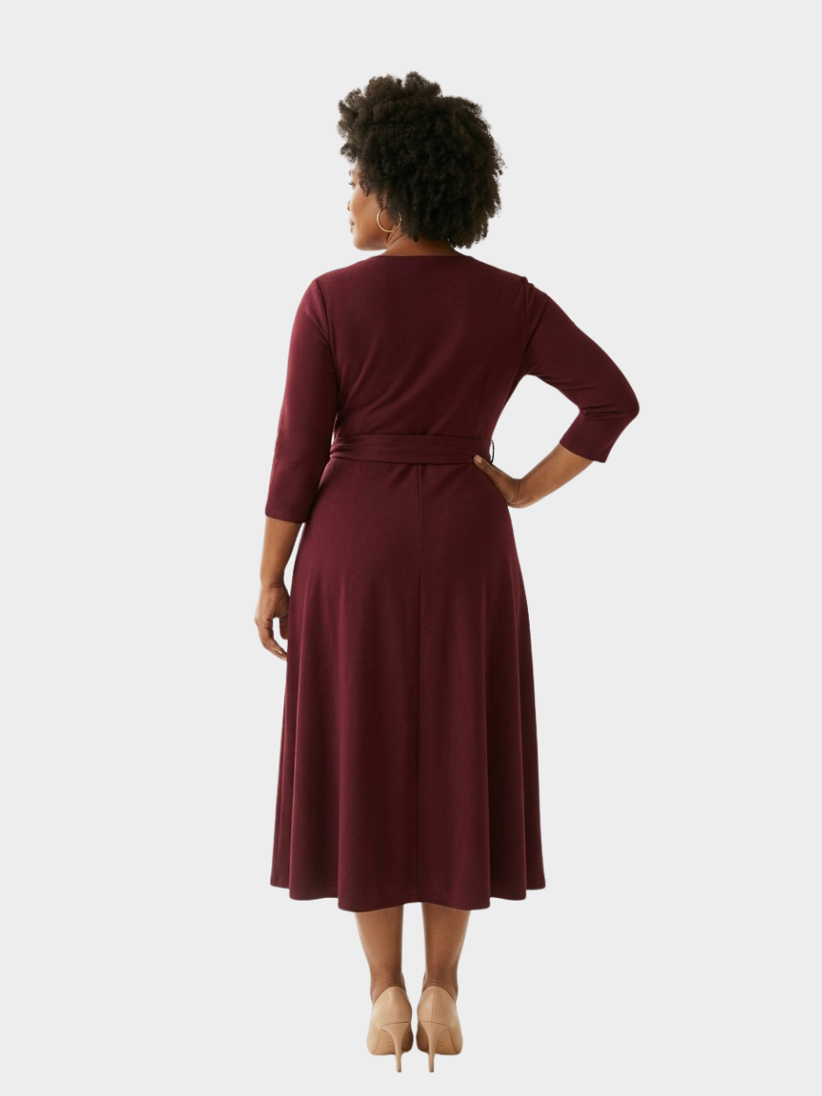 Wine Wrap Dress