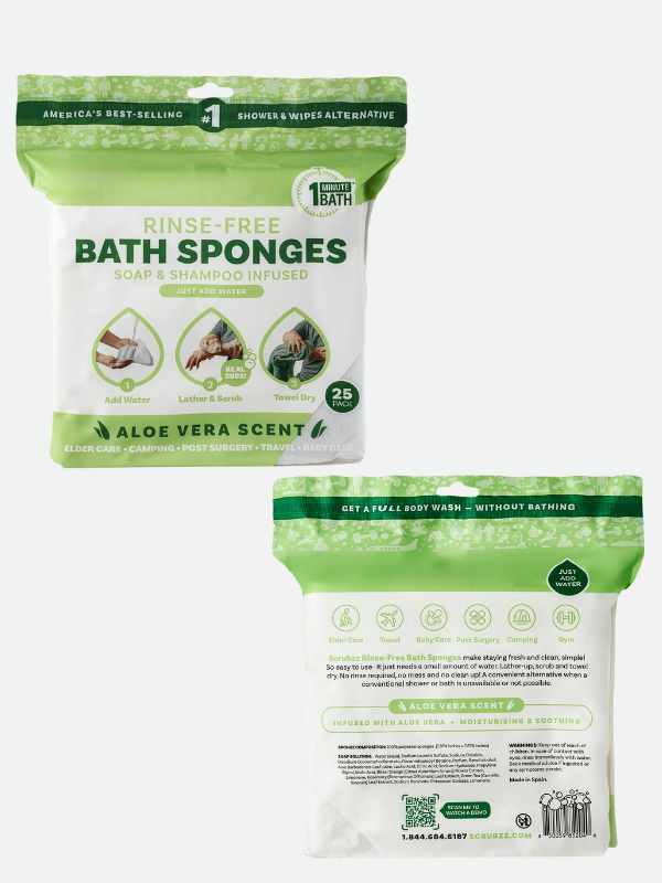 No Rinse Bath Wipes