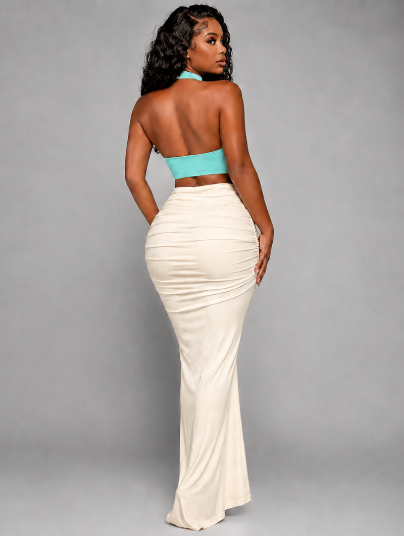 Hourglass Illusion Halter Dress