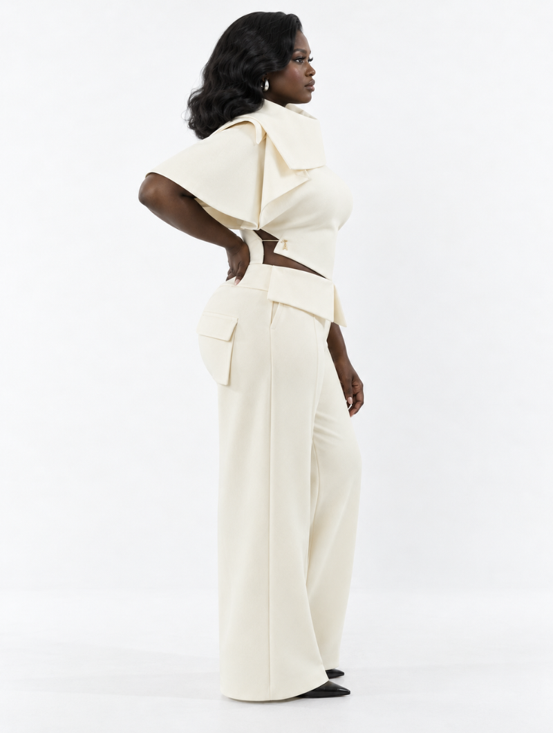 Origami Collar Cape Top