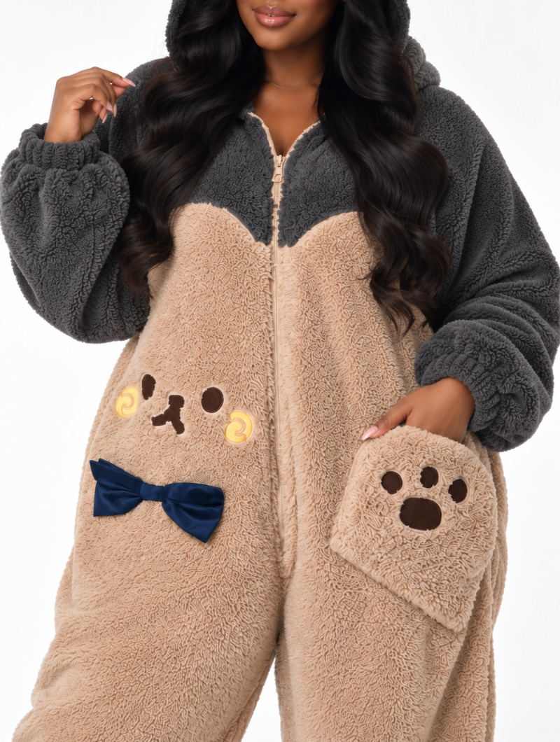 Sleepy Bear Zip Suit