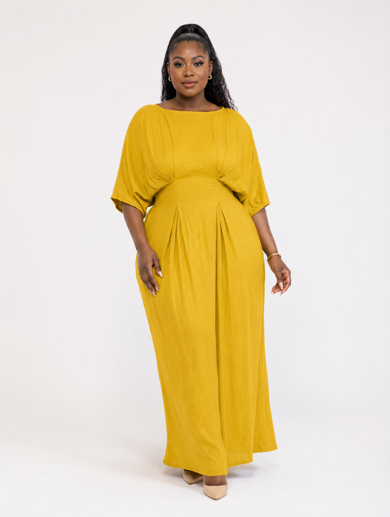 Aura Draped Waist Maxi