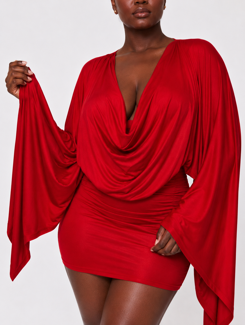 Crimson Goddess Mini Dress