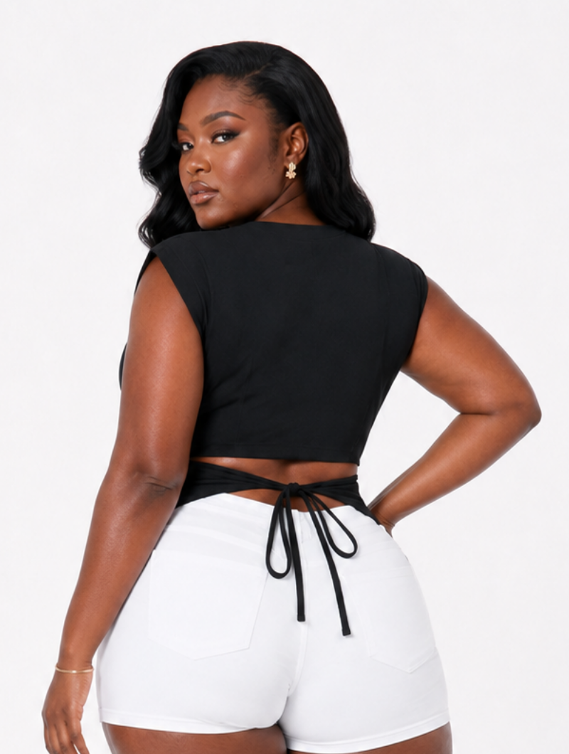Cross Wrap Tie Top