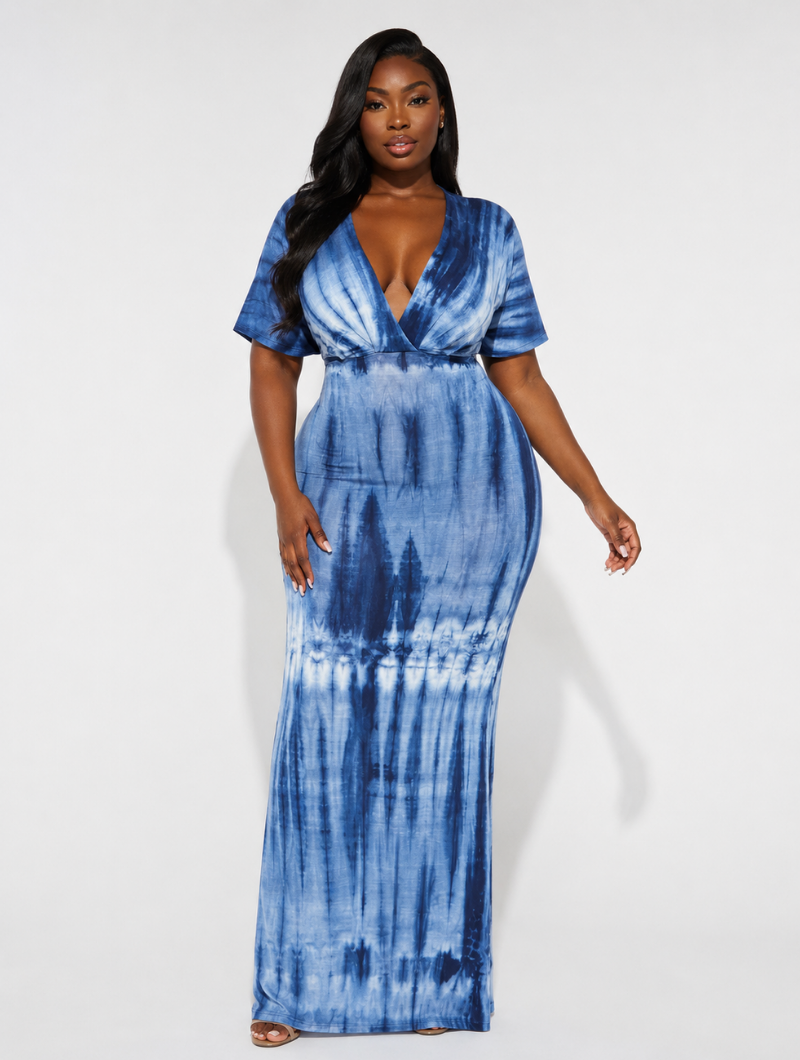 Ocean Wave Maxi Dress